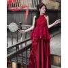 BEMAMS Set áo yếm cách tân đính ngọc và váy cạp chun XS-7XL BIGSIZE 620k 10