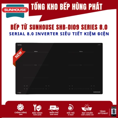 Bếp điện từ đôi Sunhouse SHB DI09 8.0 chuẩn Đức 2.026 - Giảm 23% còn 3,9 triệu Bếp điện từ đôi Sunhouse SHB DI09 8.0 chuẩn Đức 2.026 - Giảm 23% còn 3,9 triệu