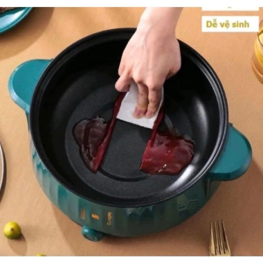 Bếp Điện Xanh Đa Năng – Nồi Lẩu Mini 2 Tầng kèm Xửng Hấp, Giá ưu đãi 184.387₫