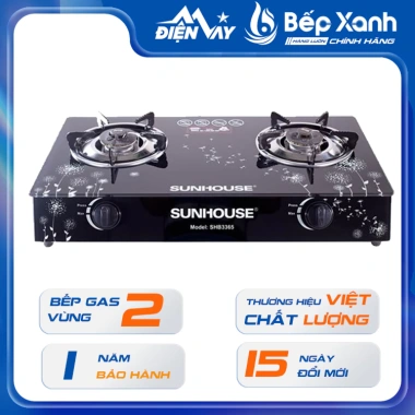 Bếp ga đôi Sunhouse SHB3.365 hiện đại, tiết kiệm gas, hàng chính hãng - Giảm giá 22% còn 1.770.000₫