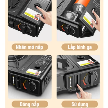 Bếp Ga Mini Du Lịch Chịu Nhiệt Độ Cao - Bếp Gas Chống Cháy Nổ, Lý Tưởng Cho Nấu Ăn Dã Ngoại 5