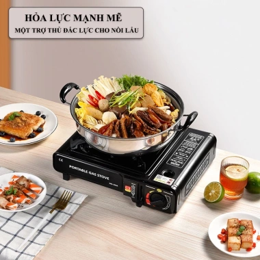Bếp Ga Mini Du Lịch Ngoài Trời - Chịu Nhiệt, Siêu Gọn, Tiện Dụng Cho Sinh Viên & Cắm Trại, Giá chỉ 145.000₫
