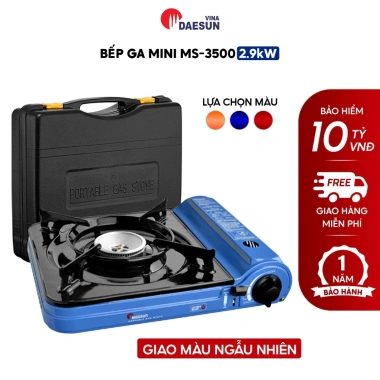 Bếp Ga Mini Maxsun MS-3.500 2.900W - Kiềng phủ sứ, vòng chắn gió, bảo hiểm chống nổ, giá 299.000