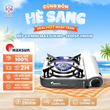 Bếp Ga Mini Maxsun MS-3.800SP Chân Kiềng Inox 2.900W Chính Hãng Giá 320k