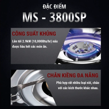 Bếp Ga Mini Maxsun MS-3.800SP Chân Kiềng Inox 2.900W Chính Hãng Giá 320k 8 Bếp Ga Mini Maxsun MS-3.800SP Chân Kiềng Inox 2.900W Chính Hãng Giá 320k 8