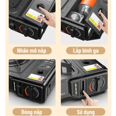 Bếp Gas Du Lịch Coop – Chịu Nhiệt Cao, Chống Cháy Nổ, Tiện Lợi Khi Mang Đi