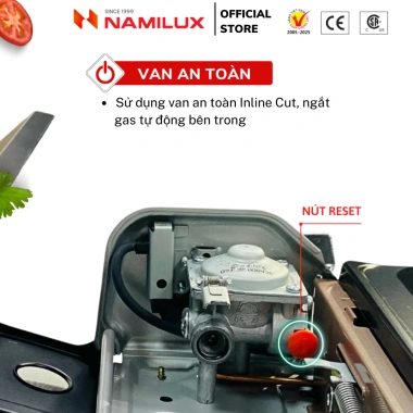 Bếp Gas Du Lịch NaMilux Van An Toàn Inline Cut 2.6 kW - Mini, 2.200 kcal/h, Giá ưu đãi 299.000₫ 2