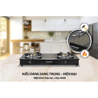 Bếp Gas Dương Kính Sunhouse SHB2.106 - Đánh lửa Magneto, tia lửa nhanh, kiềng độc lập 5 chân vững chắc, 749.000₫
