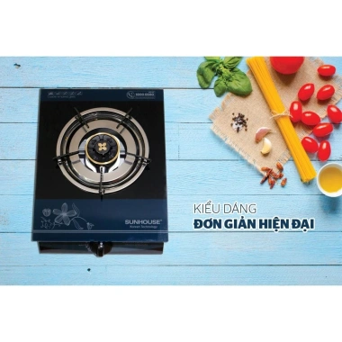 Bếp gas dương mặt kính SUNHOUSE SHB212KT - Đầu đốt đồng thau, bảo hành 12 tháng, giá chỉ 399.000₫ 3