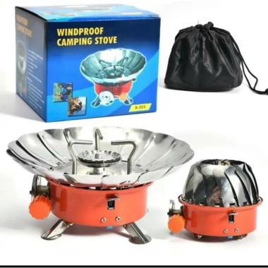 Bếp Gas K Dây Mini Xếp Gọn Du Lịch, Chắn Gió, Gấp Gọn Tiện Dụng, Freeship 9