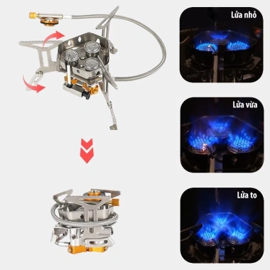 Bếp Gas Mini Ba Chân Gấp Gọn An Toàn Du Lịch Cắm Trại Giá 329.000 VNĐ 3