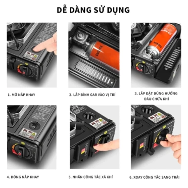 Bếp Gas Mini Du Lịch Chịu Nhiệt Độ Cao, Nấu Ăn Dã Ngoại Ngoài Trời – 165k