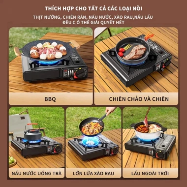 Bếp Gas Mini Du Lịch Chịu Nhiệt Độ Cao, Nấu Ăn Dã Ngoại Ngoài Trời – 165k 5 Bếp Gas Mini Du Lịch Chịu Nhiệt Độ Cao, Nấu Ăn Dã Ngoại Ngoài Trời – 165k 5