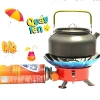 Bếp gas mini gấp gọn du lịch dã ngoại, chống gió, dễ mang, có dây dẫn gas, Tặng vận chuyển 5