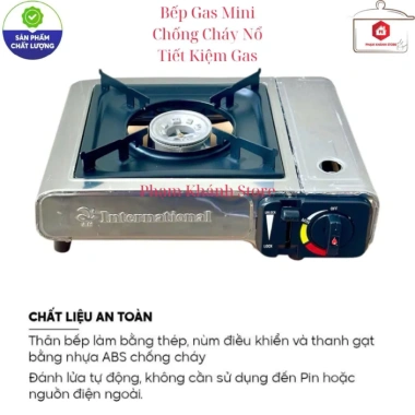 Bếp Gas Mini International chống cháy nổ - Tiết kiệm gas, giá chỉ 169.000₫ 2