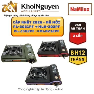 Bếp Gas Mini Namilux 2S chống cháy nổ PL-2.021PF/2.302PF/1.911PF - Giá chỉ 279.000, bảo hành 12 tháng