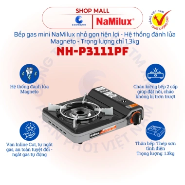 Bếp gas mini NaMilux NH-P3.111PF - Hỏa tốc, tiết kiệm, chỉ 351.000đ, hàng chính hãng