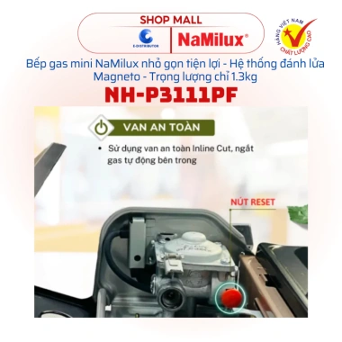 Bếp gas mini NaMilux NH-P3.111PF - Hỏa tốc, tiết kiệm, chỉ 351.000đ, hàng chính hãng
