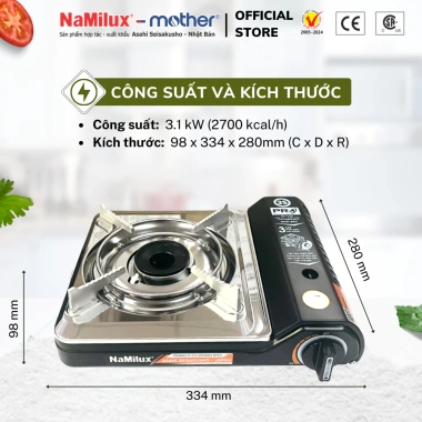 Bếp Gas Mini PRO NaMilux NH-P3.033PS 3.1kW - Van Ngắt An Toàn 3 Cấp, Chống Nổ, Giá Ưu Đãi 459.000₫ 7