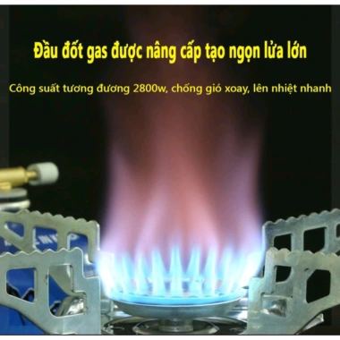 Bếp gas mini xếp gọn hợp kim nhôm - Đánh lửa tự động, dây nối bình, van khóa ga - 99.000₫ 3
