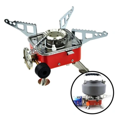 Bếp gas mini xếp gọn hợp kim nhôm - Đánh lửa tự động, dây nối bình, van khóa ga - 99.000₫ 7