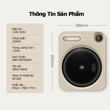 Bếp Hồng Ngoại ONR 3.500W - Điều Chỉnh Nhiệt, Tản Nhiệt Nhanh, Tiết Kiệm Điện
