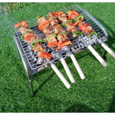 Bếp nướng gấp gọn du lịch GXS inox - Than hoa BBQ, tiện lợi, chỉ 138.000đ 4
