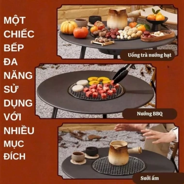 Bếp nướng than hoa 2in1 đa năng HH551 – Gấp gọn, tiện lợi, phù hợp dã ngoại 5