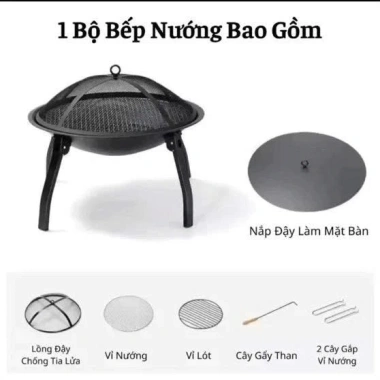 Bếp nướng than hoa 3 trong 1 gấp gọn – Dã ngoại, nội nhà, giá chỉ 462.400₫ 10