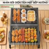 Bếp nướng than hoa BBQ 2 mặt gập gọn, di động du lịch, phượt, dùng tại nhà 3