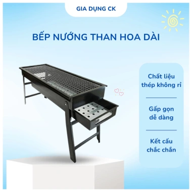 Bếp Nướng Than Hoa Dài Di Động Tiện Lợi Cho Du Lịch Cắm Trại Dã Ngoại Giá Ưu Đãi 117.774 VND