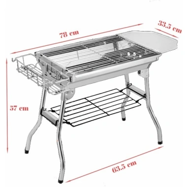 Bếp nướng than hoa inox không gỉ sét QuinBBQ H1P - Gấp gọn, tiện lợi, giá ưu đãi 890.000₫ 10