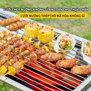 Bếp nướng THAN HOA KEEP – BBQ ngoài trời gấp gọn, lý tưởng du lịch dã ngoại, chỉ 639.000₫ 4 Bếp nướng THAN HOA KEEP – BBQ ngoài trời gấp gọn, lý tưởng du lịch dã ngoại, chỉ 639.000₫ 4