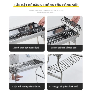 Bếp nướng THAN HOA KEEP – BBQ ngoài trời gấp gọn, lý tưởng du lịch dã ngoại, chỉ 639.000₫ 8 Bếp nướng THAN HOA KEEP – BBQ ngoài trời gấp gọn, lý tưởng du lịch dã ngoại, chỉ 639.000₫ 8