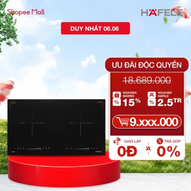 Bếp từ 2 vùng Hafele HC-I2.732A Tiết kiệm năng lượng giảm giá 23% chỉ 10.590.000₫ Bếp từ 2 vùng Hafele HC-I2.732A Tiết kiệm năng lượng giảm giá 23% chỉ 10.590.000₫