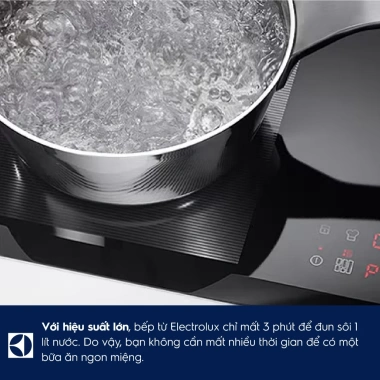 Bếp từ đơn Electrolux 2.000W ETD29MKC - bề mặt kính dễ vệ sinh, nấu an toàn, tặng nồi, giảm giá 21% 9