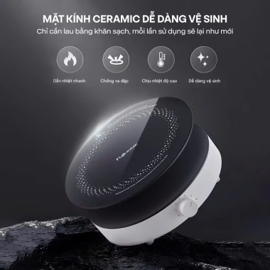 Bếp từ đơn Fujihome IC-H02 2.200W, 6 mức nhiệt, nút xoay, LED thông minh, Giá 860.000đ 8