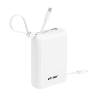 Beston Sạc Dự Phòng 20.000mAh - Sạc Nhanh, Cáp Type‑C và Lightning, Dung Lượng Lớn