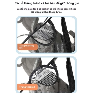 BESUPER Xe đẩy phụ kiện che mưa áo mưa chống nước vỏ mưa trong suốt 149.688 VND 2