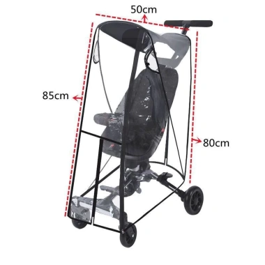 BESUPER Xe đẩy phụ kiện che mưa áo mưa chống nước vỏ mưa trong suốt 149.688 VND 3