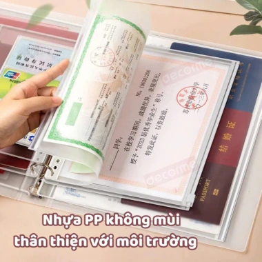 Bìa Còng Kẹp Hồ Sơ Đựng Tài Liệu A4 A5 A6 Túi Zip Chống Thấm Nước Giảm Giá 37.240₫ 7
