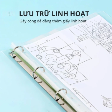 Bìa Còng Kẹp Hồ Sơ Đựng Tài Liệu A4 A5 A6 Túi Zip Chống Thấm Nước Giảm Giá 37.240₫ 8