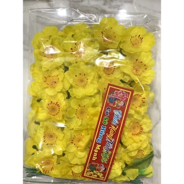 Bịch 40 bông mai đào giả và lá kẽm trang trí Tết giá ưu đãi 29k 7