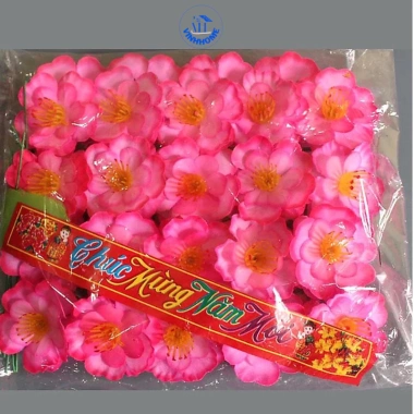 Bịch 40 hoa Đòa, mai giả đẹp, bông Tết, dây kẽm, lá cây - 15.582₫