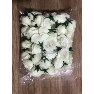 Bịch 50 bông hoa giả hồng tường vi 3cm - Trang trí lụa, giá chỉ 28.000₫ 6