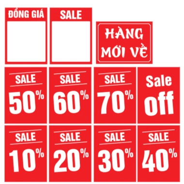 Biển Giảm Giá Sale Off 20-30-50-80% - In Decal Theo Yêu Cầu BEDU, Giá 15.000đ 2