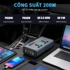 Biến Tần 200W DC 12V to AC 220V cho Xe Ô Tô, Cắm Ổ Cắm, USB 1.2A, Giá Ưu Đãi 580k 4