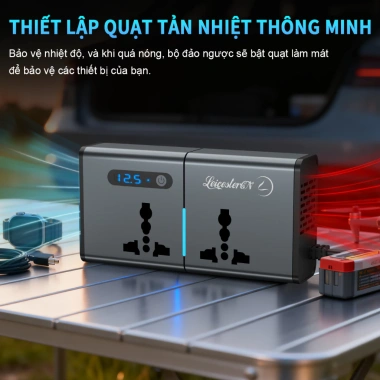 Biến Tần 200W DC 12V to AC 220V cho Xe Ô Tô, Cắm Ổ Cắm, USB 1.2A, Giá Ưu Đãi 580k 7 Biến Tần 200W DC 12V to AC 220V cho Xe Ô Tô, Cắm Ổ Cắm, USB 1.2A, Giá Ưu Đãi 580k 7