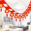 Biểu Ngữ Tết Nguyên Đán Fu Phước Lành Dây Đèn Lồng Vòng Hoa Bunting Giá 24.302₫ 6