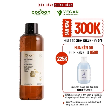 BIGSIZE Nước tẩy trang bí đao Cocoon 500ml - Da dầu & da mụn, giá 236.000 VND 2 BIGSIZE Nước tẩy trang bí đao Cocoon 500ml - Da dầu & da mụn, giá 236.000 VND 2
